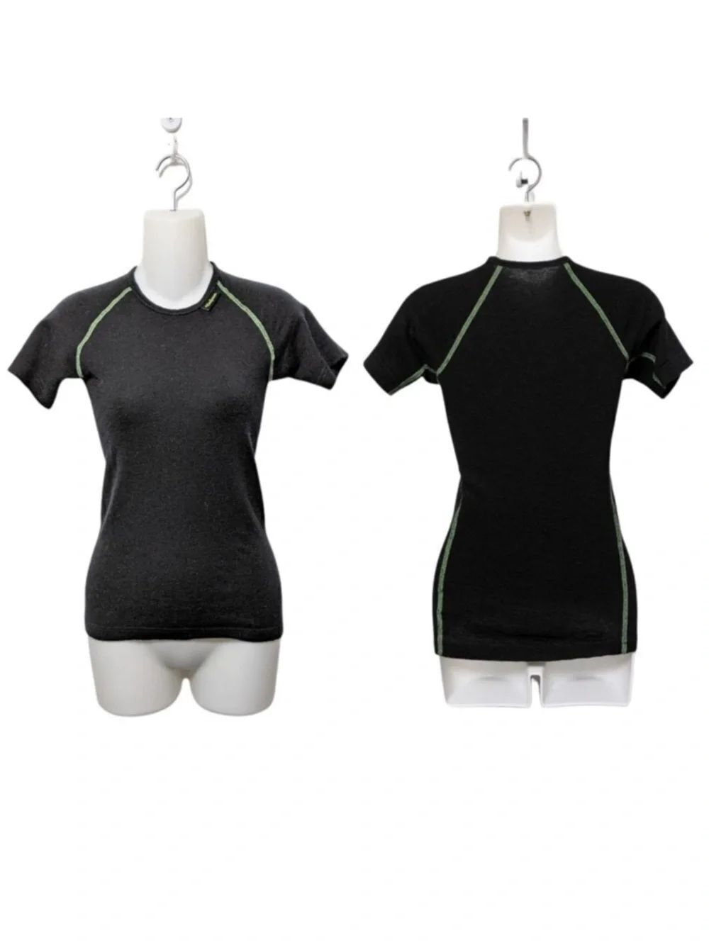 WOOLPOWER USA Black Tee Lite Merino Wool Base Layer XXS